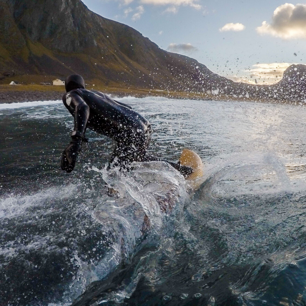 Surfing in Lofoten