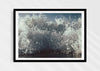 What We Sea, a colour photograph of white water from a sea-level perspective in a black frame.